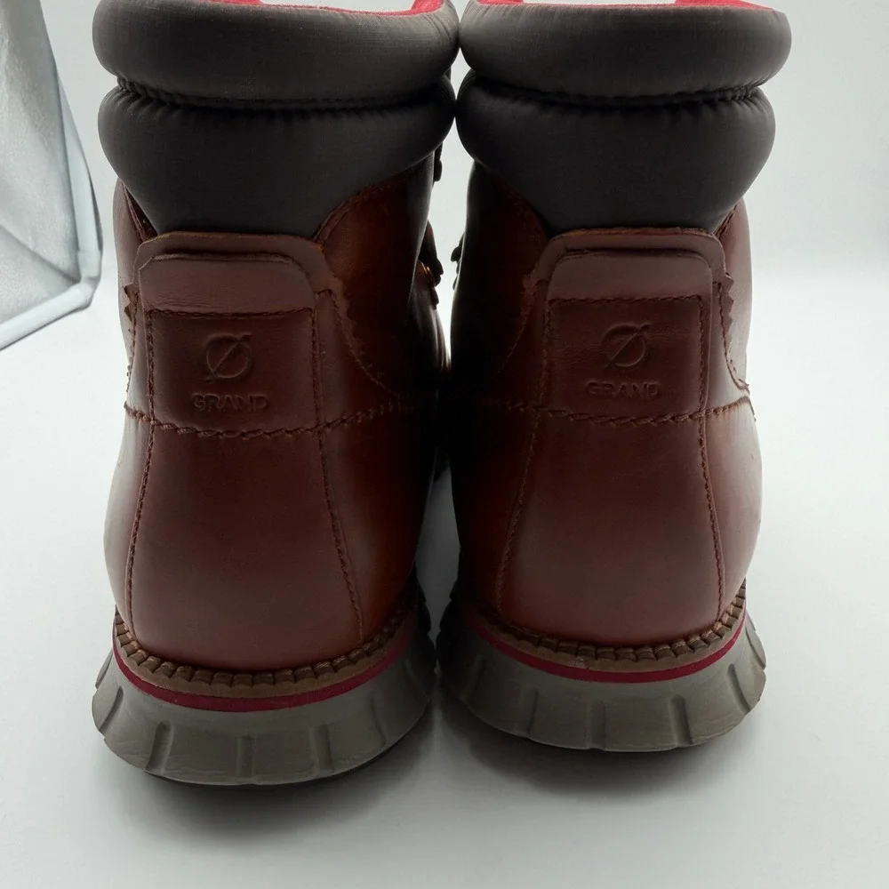 Cole Haan Boots Mens 12M Brown Zerogrand Hiker Leather C33471 Waterproof Style